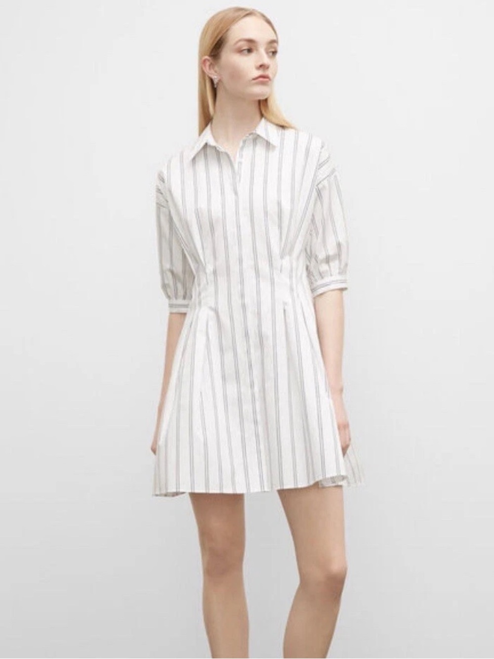 Club Monaco Striped Structural Mini Dress